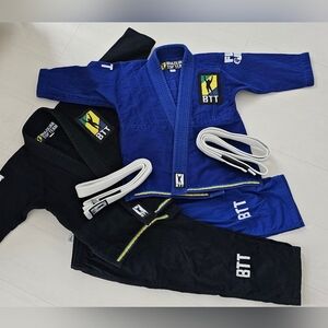 Fuji Gi Brazilian Top Team BTT SIZE C0 C00 Jiu Jitsu Blue Bottom Pants Kids Boys